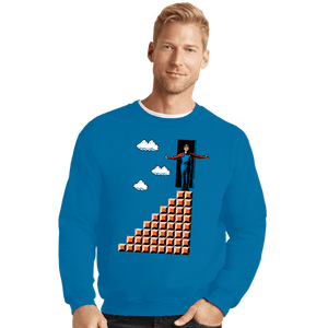 Shirts Crewneck Sweater, Unisex / Small / Sapphire True Mario Show