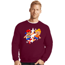 Load image into Gallery viewer, Secret_Shirts Crewneck Sweater, Unisex / Small / Maroon Lucas &amp; Ness
