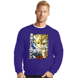 Daily_Deal_Shirts Crewneck Sweater, Unisex / Small / Violet Mirai Trunks
