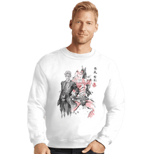Load image into Gallery viewer, Shirts Crewneck Sweater, Unisex / Small / White Killer Queen Sumi-e
