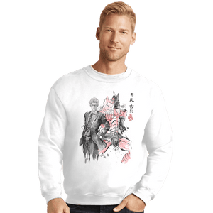 Shirts Crewneck Sweater, Unisex / Small / White Killer Queen Sumi-e