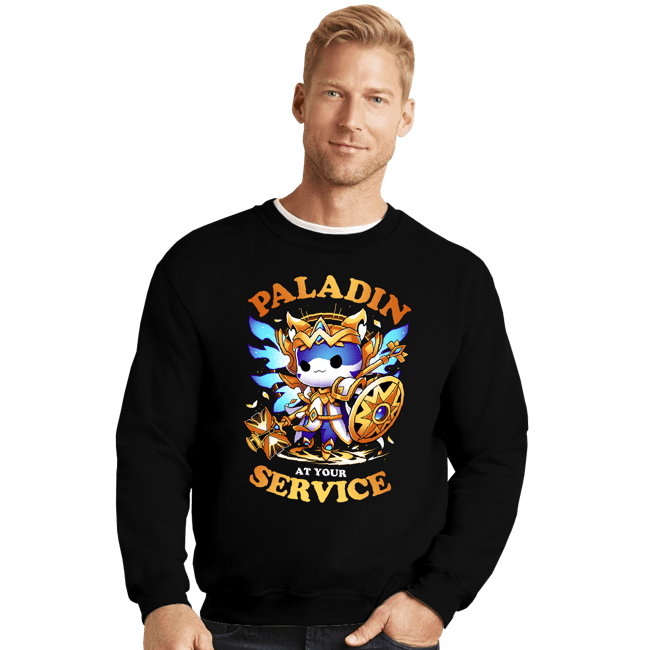Daily_Deal_Shirts Crewneck Sweater, Unisex / Small / Black Paladin's Call