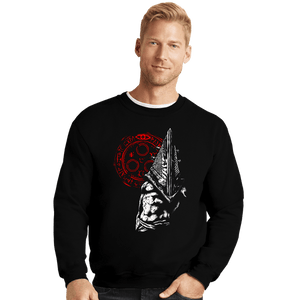Secret_Shirts Crewneck Sweater, Unisex / Small / Black Pyramidhead