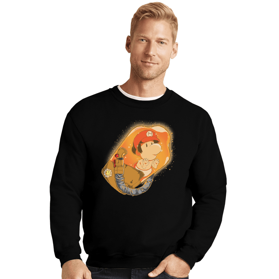 Shirts Crewneck Sweater, Unisex / Small / Black Mario Stranding
