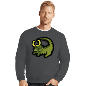 Shirts Crewneck Sweater, Unisex / Small / Charcoal The Alligator King