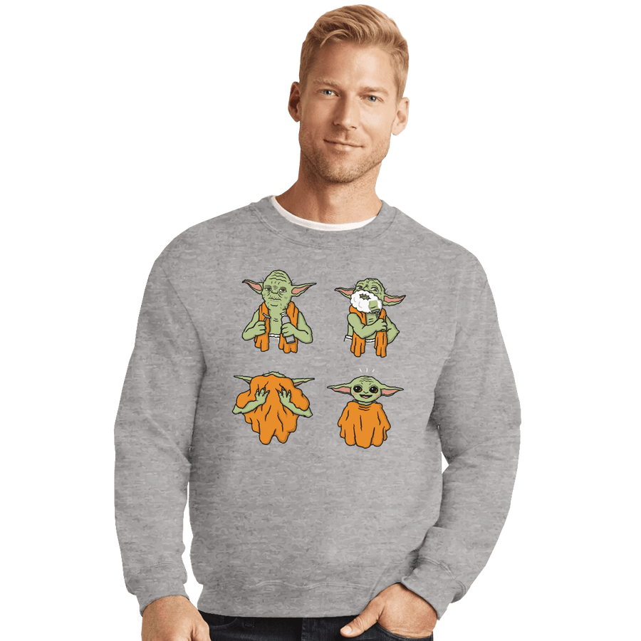 Shirts Crewneck Sweater, Unisex / Small / Sports Grey Shaving Meme