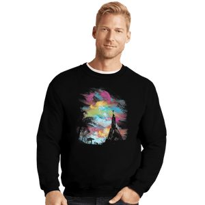 Shirts Crewneck Sweater, Unisex / Small / Black Sunset On Scarif