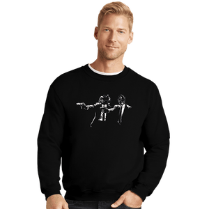 Daily_Deal_Shirts Crewneck Sweater, Unisex / Small / Black Droid Fiction.