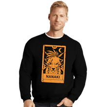 Load image into Gallery viewer, Daily_Deal_Shirts Crewneck Sweater, Unisex / Small / Black Nanaki Tarot Card
