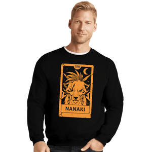 Daily_Deal_Shirts Crewneck Sweater, Unisex / Small / Black Nanaki Tarot Card