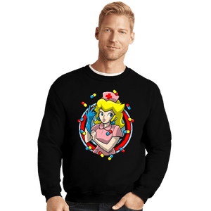 Secret_Shirts Crewneck Sweater, Unisex / Small / Black Nurse Toadstool 182