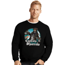 Load image into Gallery viewer, Secret_Shirts Crewneck Sweater, Unisex / Small / Black Capt. Jack Black Sparrow
