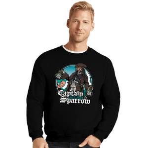 Secret_Shirts Crewneck Sweater, Unisex / Small / Black Capt. Jack Black Sparrow