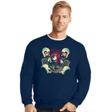 Load image into Gallery viewer, Daily_Deal_Shirts Crewneck Sweater, Unisex / Small / Navy Pumpkin Hill
