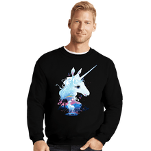 Load image into Gallery viewer, Secret_Shirts Crewneck Sweater, Unisex / Small / Black Last Unicorn.
