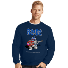 Load image into Gallery viewer, Daily_Deal_Shirts Crewneck Sweater, Unisex / Small / Navy Droids About To Rock
