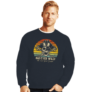 Daily_Deal_Shirts Crewneck Sweater, Unisex / Small / Dark Heather The Real First Goonie