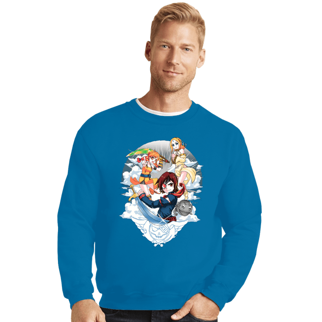 Shirts Crewneck Sweater, Unisex / Small / Sapphire Sky Pirates