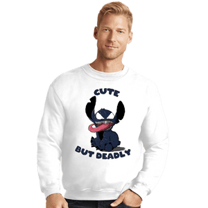 Daily_Deal_Shirts Crewneck Sweater, Unisex / Small / White Cute But Deadly