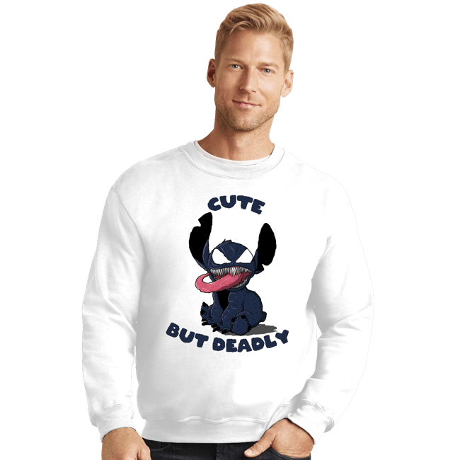 Daily_Deal_Shirts Crewneck Sweater, Unisex / Small / White Cute But Deadly