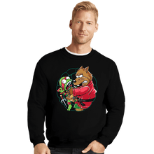 Load image into Gallery viewer, Daily_Deal_Shirts Crewneck Sweater, Unisex / Small / Black Why You Little Turtle
