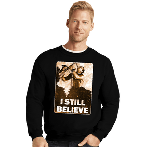 Daily_Deal_Shirts Crewneck Sweater, Unisex / Small / Black Sax Man