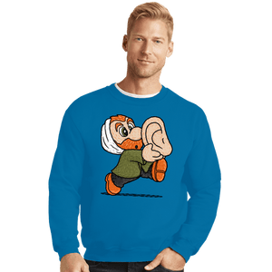 Shirts Crewneck Sweater, Unisex / Small / Sapphire Super Vincent