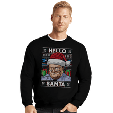 Load image into Gallery viewer, Shirts Crewneck Sweater, Unisex / Small / Black Hello Santa
