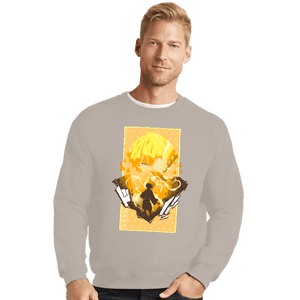 Shirts Crewneck Sweater, Unisex / Small / Sand Thunder Breathing