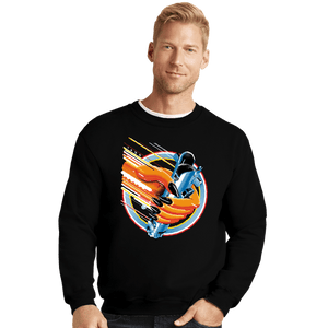 Daily_Deal_Shirts Crewneck Sweater, Unisex / Small / Black Turbo Force