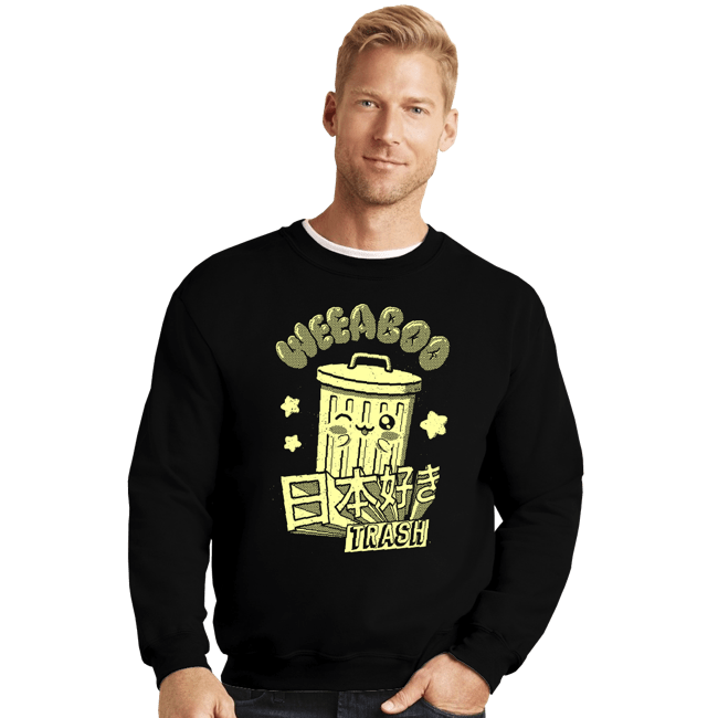 Secret_Shirts Crewneck Sweater, Unisex / Small / Black Weaboo Trash