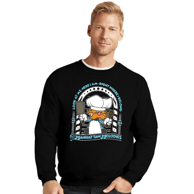 Shirts Crewneck Sweater, Unisex / Small / Black Swedish Chef Melodies