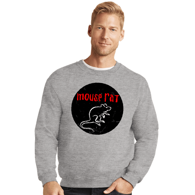 Secret_Shirts Crewneck Sweater, Unisex / Small / Sports Grey Mouse Rat