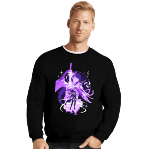Daily_Deal_Shirts Crewneck Sweater, Unisex / Small / Black Electro Raiden Shogun