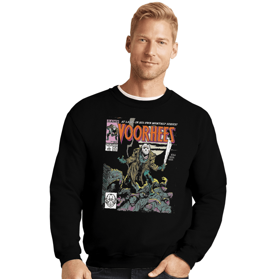 Shirts Crewneck Sweater, Unisex / Small / Black Voorhees Wolverine