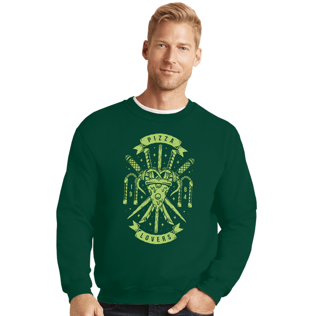 Secret_Shirts Crewneck Sweater, Unisex / Small / Forest The Pizza Lovers