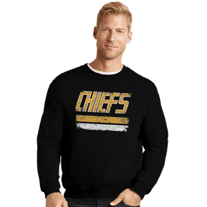 Shirts Crewneck Sweater, Unisex / Small / Black Chiefs Retro