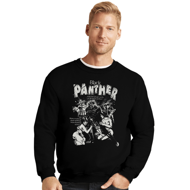Shirts Crewneck Sweater, Unisex / Small / Black Black Panther