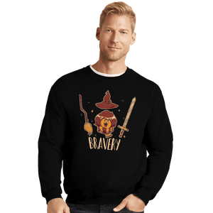 Shirts Crewneck Sweater, Unisex / Small / Black Bravery