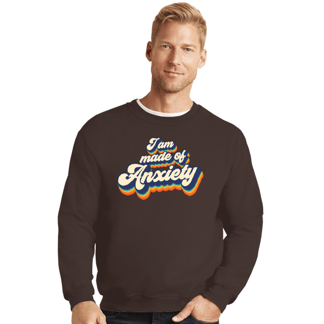 Secret_Shirts Crewneck Sweater, Unisex / Small / Dark Chocolate Made Of Anxiety