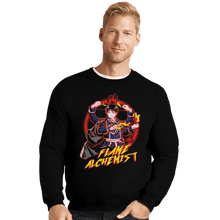 Load image into Gallery viewer, Shirts Crewneck Sweater, Unisex / Small / Black Flame Alchemist
