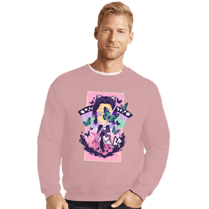 Shirts Crewneck Sweater, Unisex / Small / Pink Shinobu Butterfly