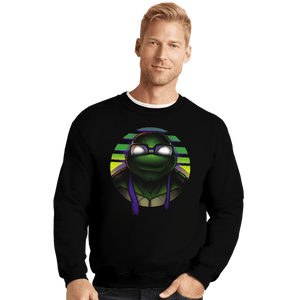 Daily_Deal_Shirts Crewneck Sweater, Unisex / Small / Black Mutant Purple