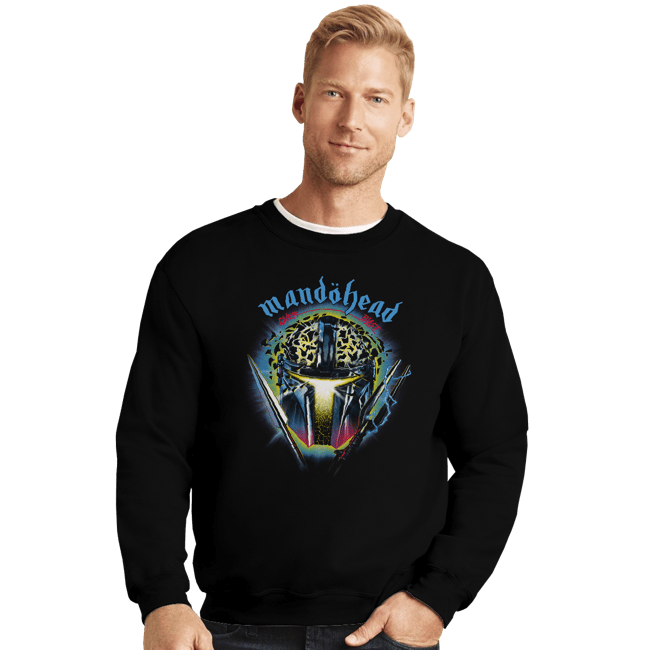 Daily_Deal_Shirts Crewneck Sweater, Unisex / Small / Black Over Blast