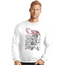 Load image into Gallery viewer, Shirts Crewneck Sweater, Unisex / Small / White Between Worlds Sumi-e
