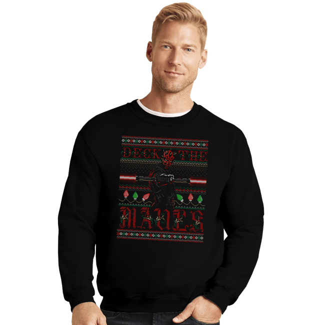 Daily_Deal_Shirts Crewneck Sweater, Unisex / Small / Black Deck The Mauls