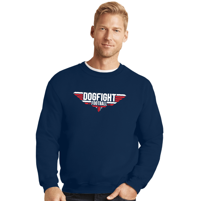 Daily_Deal_Shirts Crewneck Sweater, Unisex / Small / Navy Top Dogfight