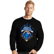 Load image into Gallery viewer, Shirts Crewneck Sweater, Unisex / Small / Black Blue Warrior
