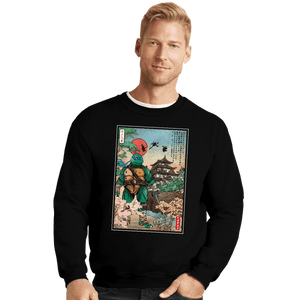 Daily_Deal_Shirts Crewneck Sweater, Unisex / Small / Black Dual Katana in Japan