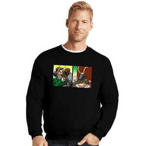 Shirts Crewneck Sweater, Unisex / Small / Black Low Key Yelling
